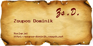 Zsupos Dominik névjegykártya